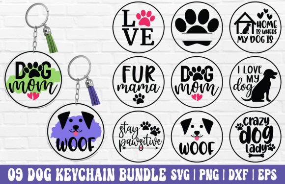 Dog Mom Keychain SVG Bundle – Designer Review