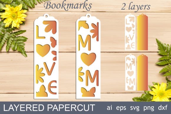 Mothers Day Bookmark Svg, Mom Layered Review